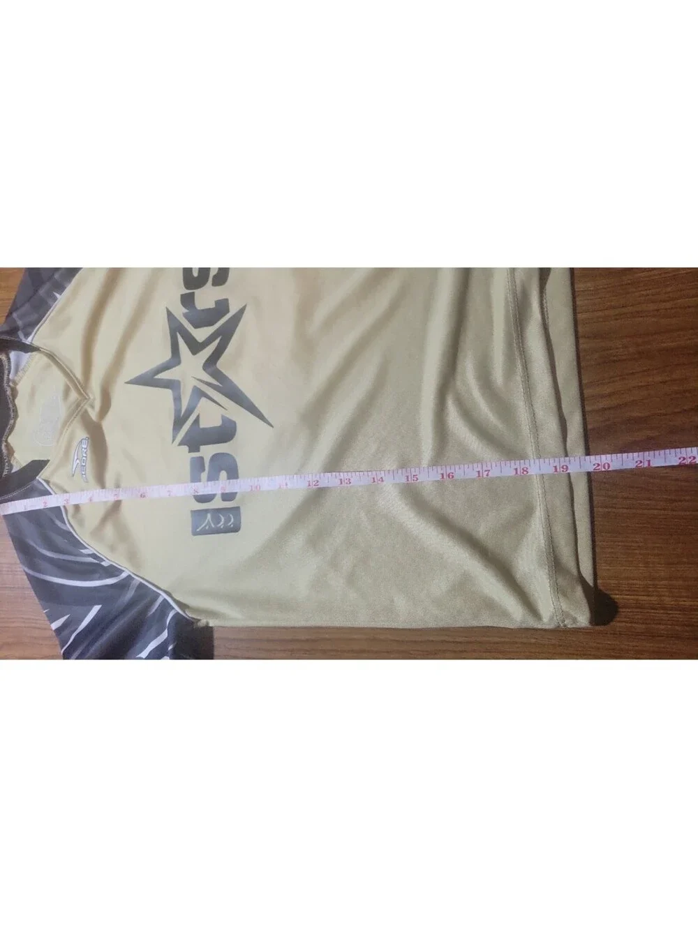 Score Stars Youth Small Yellow and Gray Sports Jersey